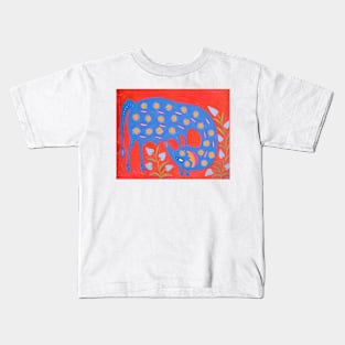 Maria Primachenko - long necked and itching 1977 Kids T-Shirt